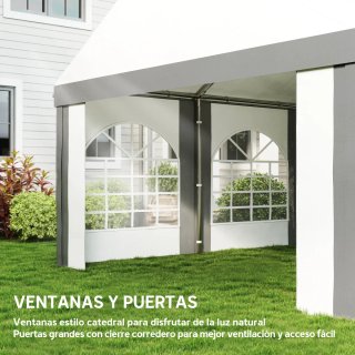Carpa Fiesta 4x8m Jardín con Paredes