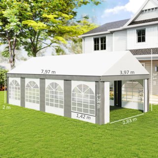 Carpa Fiesta 4x8m Jardín con Paredes