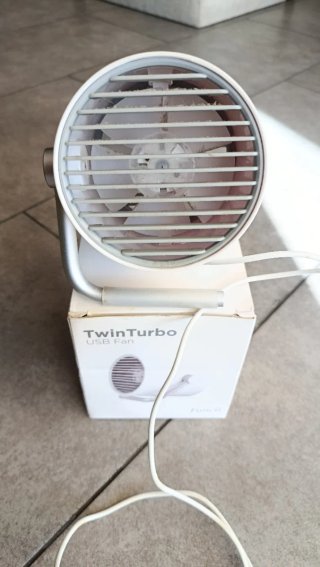 Ventilador USB Lancci TwinTurbo Plata