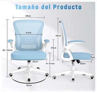 Silla de Oficina Azul y Blanca Nueva