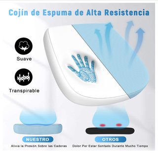 Silla de Oficina Azul y Blanca Nueva