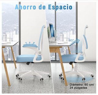 Silla de Oficina Azul y Blanca Nueva