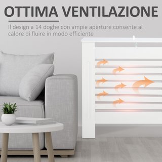 Copritermosifoni a Doghe con Ripiano Portaoggetti,