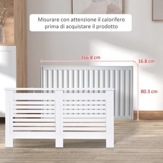 Copritermosifoni a Doghe con Ripiano Portaoggetti,