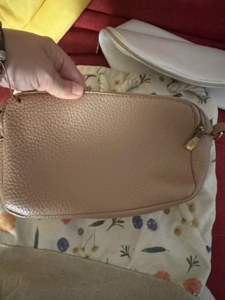 Set 4 borse pochette beige e bianche