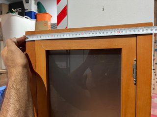 Mueble auxiliar alto madera con cajones