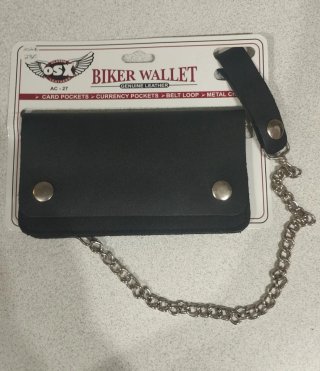Cartera Biker Wallet OSX Cuero Negro Sin estrenar