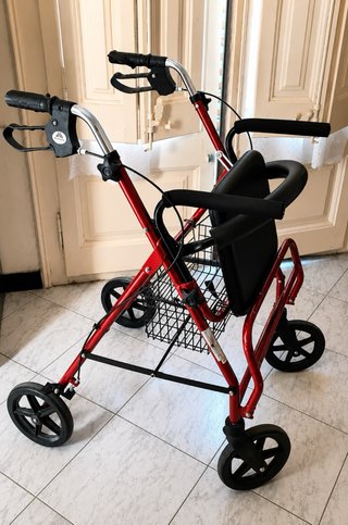 Andador/silla de ruedas  3-1 con asiento y frenos