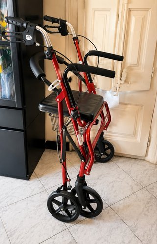 Andador/silla de ruedas  3-1 con asiento y frenos