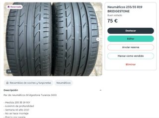 Neumáticos Bridgestone 235/35 R19