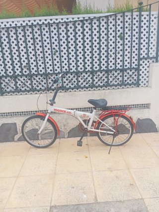 Bicicleta plegable YOGOICE blanca