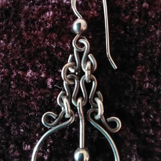 Pendientes largos plata de ley