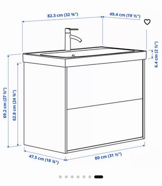 Mueble de lavabo de madera