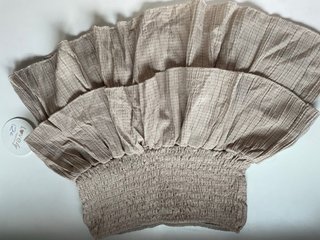 Falda pantalón corta beige talla única