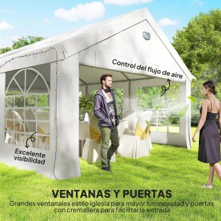 Carpa Fiesta Jardín 4x6m con Luces