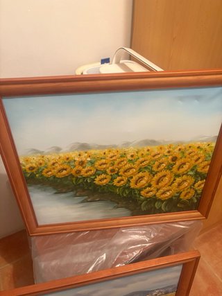 Cuadro de Girasoles en Lienzo Son dos cuadros