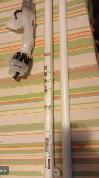 Barra armario Komplement Ikea blanca 75 cm