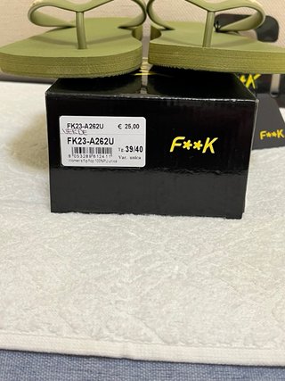Ciabatte F**K verdi taglia 39/40