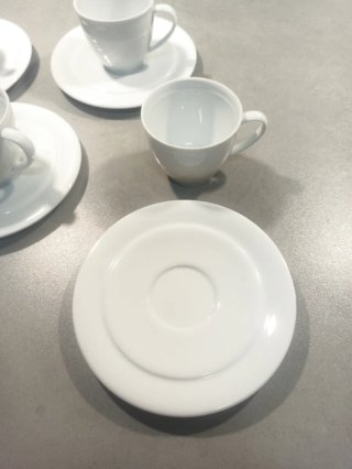 Tazas Bidasoa de porcelana blanca