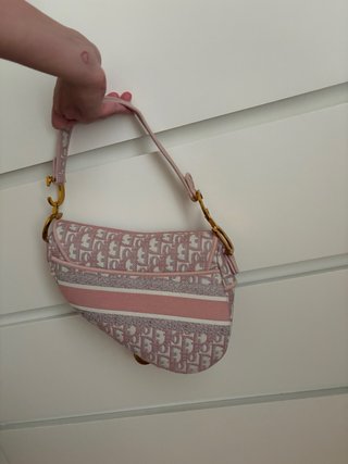 Bolso vintage Dior beige y rosa