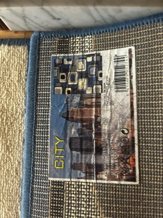 Alfombra azul y gris diseño moderno
