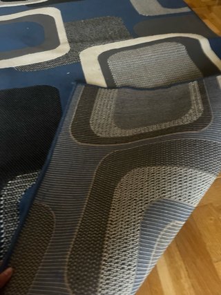Alfombra azul y gris diseño moderno