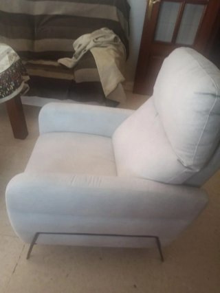 2 Sillones Extensibles Tela y Metal