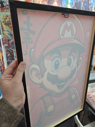 Quadro Super Mario 40x60 Legno