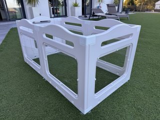 Parque plegable para perros blanco