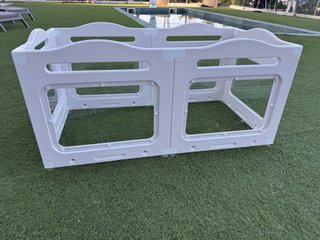 Parque plegable para perros blanco
