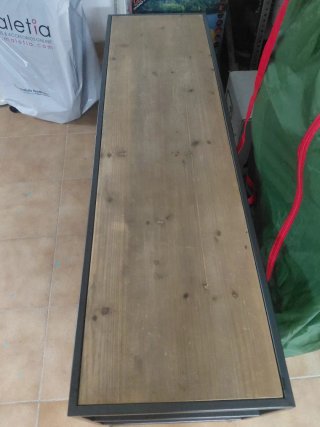 Mueble TV madera y metal