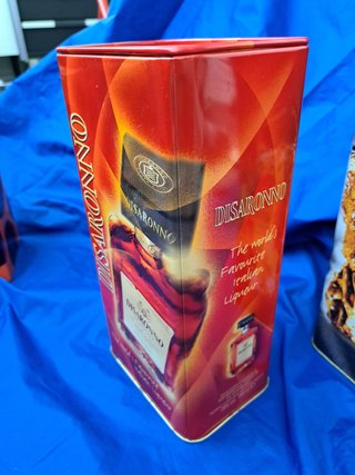n. 4 scatole promo liquori Disaronno e Vecchia Rom