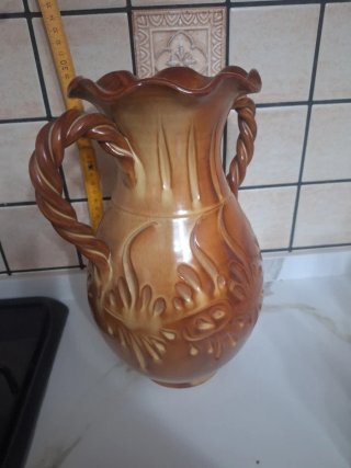 Vaso in terracotta decorato