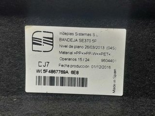 5f4867769a bandeja trasera seat leon (5f1) 1303421