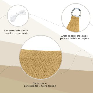 Toldo Vela Rectangular 4x3m Amarillo