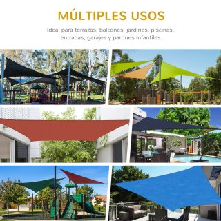 Toldo Vela Rectangular 4x3m Amarillo