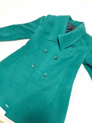 Chaquetón paño verde turquesa oscuro