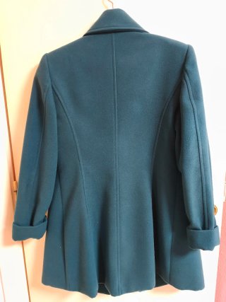 Chaquetón paño verde turquesa oscuro