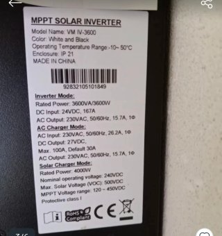 Kit Placas Solares + Inversor VM IV-3600