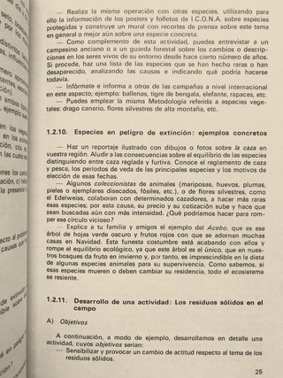 EDUCACION Y MEDIO AMBIENTE ACTIVIDADES Y EXPER.