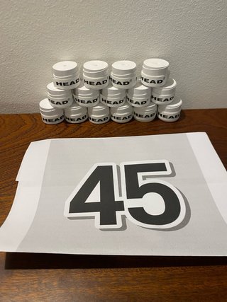 45 grips HEAD blancos perdorados para tennis padel