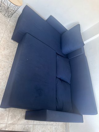 Sofá Cama Azul Tela