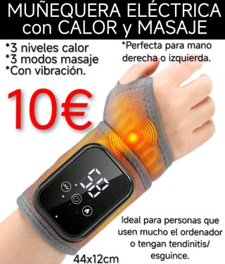 Muñequera Eléctrica Calor y Masaje Nueva