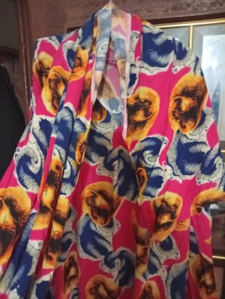Vestido largo estampado africano talla única