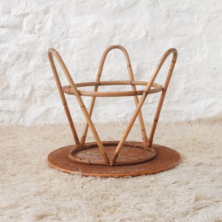 Mesa baja Mid-Century de bambú, Francia años 60