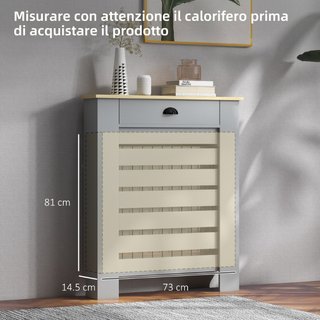 Copritermosifone in MDF a Doghe, Copricalorifero a