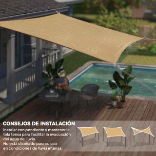 Toldo Vela HDPE 4x6m Anti-UV