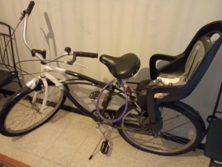 Bicicleta con silla para niño