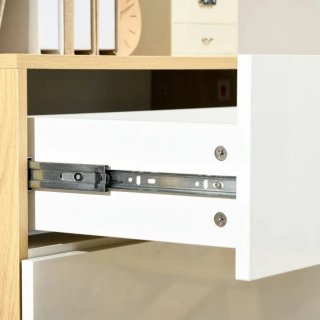 Cajonera de madera y blanco