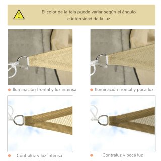 Toldo Vela Triangular 3x3x3m Beige